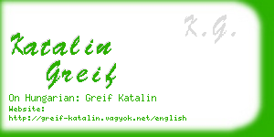 katalin greif business card